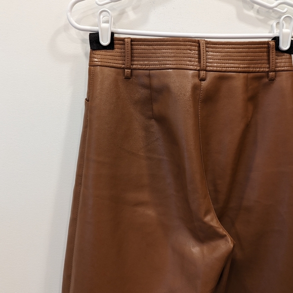 Wilfred Cognac Funk Vegan Leather Pant - Picture 5 of 8